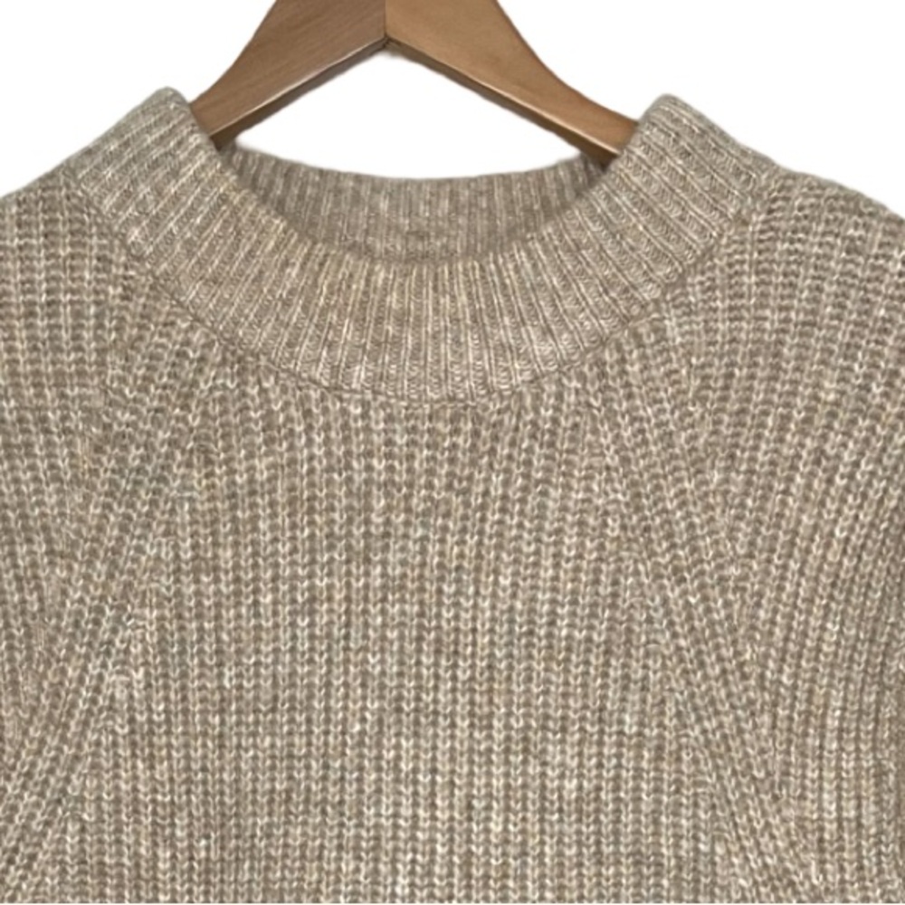 River Island beige knitted hybrid jumper Sweater Vest Oversized Coastal Preppy - Picture 5 of 12
